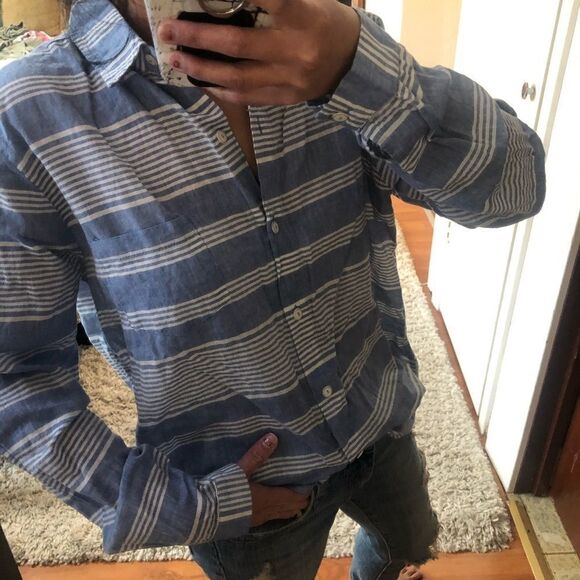 Anthropologie lili’s closet muted stripe shirt - Picture 2 of 8